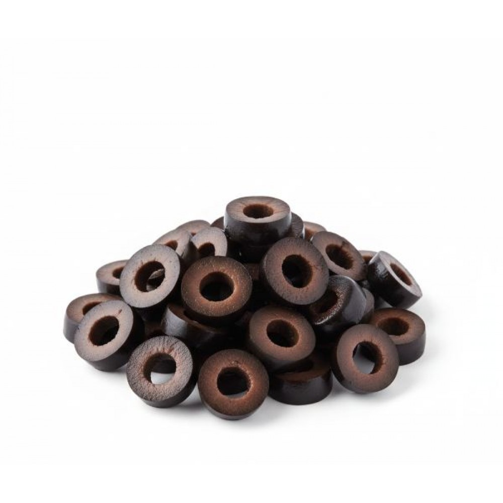 SLICED BLACK OLIVES 4 X 2.5 KG